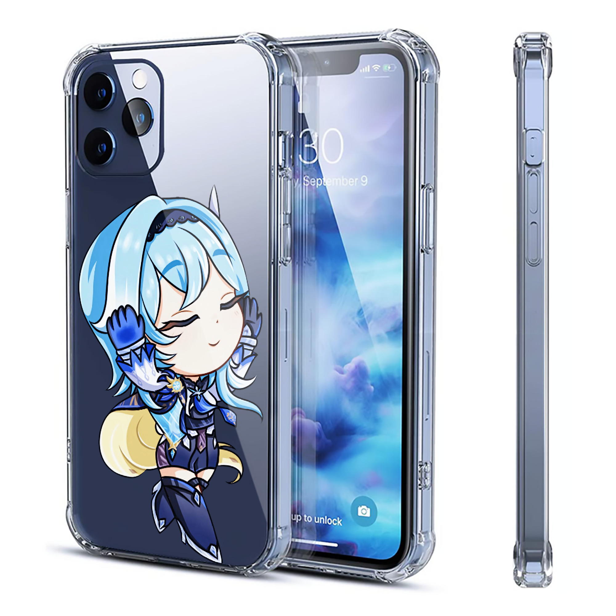 げんし神 优菈 ゆうら genshin Yūra 【iPhone 12シリーズ対応】透明スマホケース（クリアソフトケース）